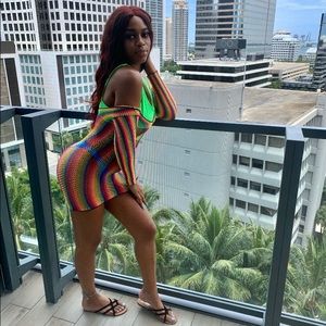 Rainbow Swim suit cover